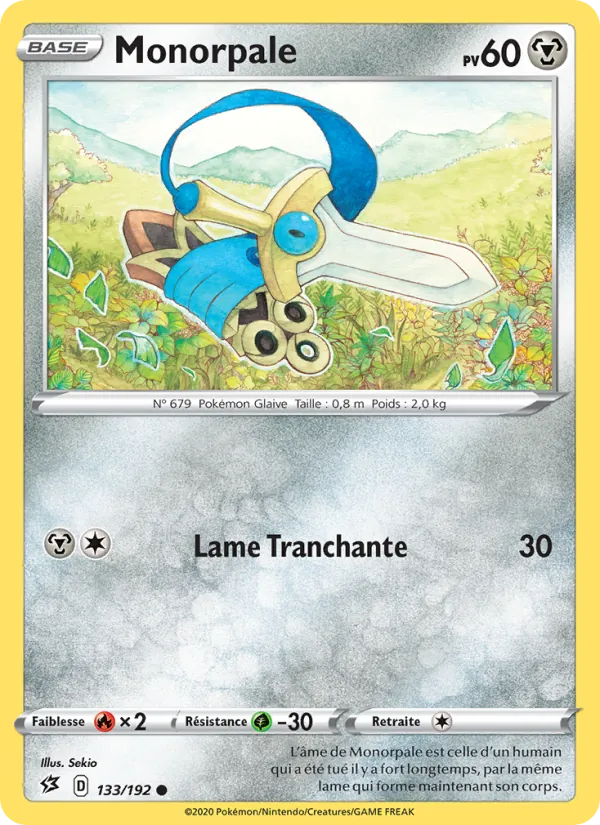 Carte Pokémon Monorpale de l'extension Clash des Rebelles