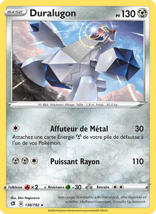 Carte Pokémon Duralugon de l'extension Clash des Rebelles