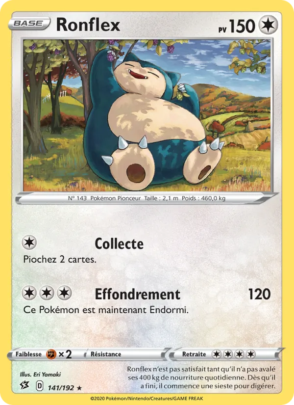 Carte Pokémon Ronflex de l'extension Clash des Rebelles