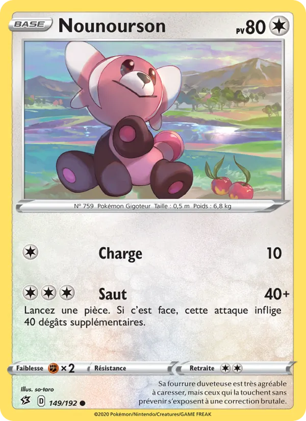 Carte Pokémon Nounourson de l'extension Clash des Rebelles