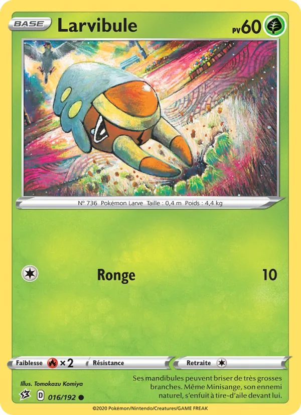 Carte Pokémon Larvibule de l'extension Clash des Rebelles