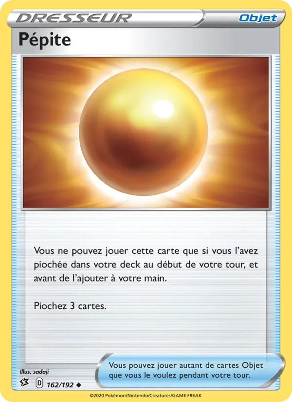 Carte Pokémon Pépite de l'extension Clash des Rebelles