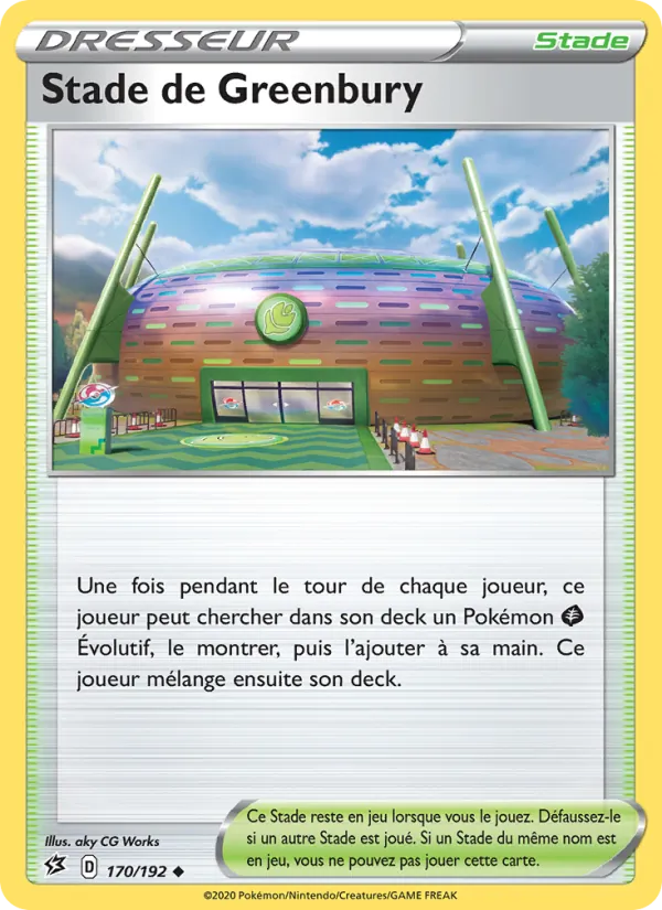 Carte Pokémon Stade de Greenbury de l'extension Clash des Rebelles