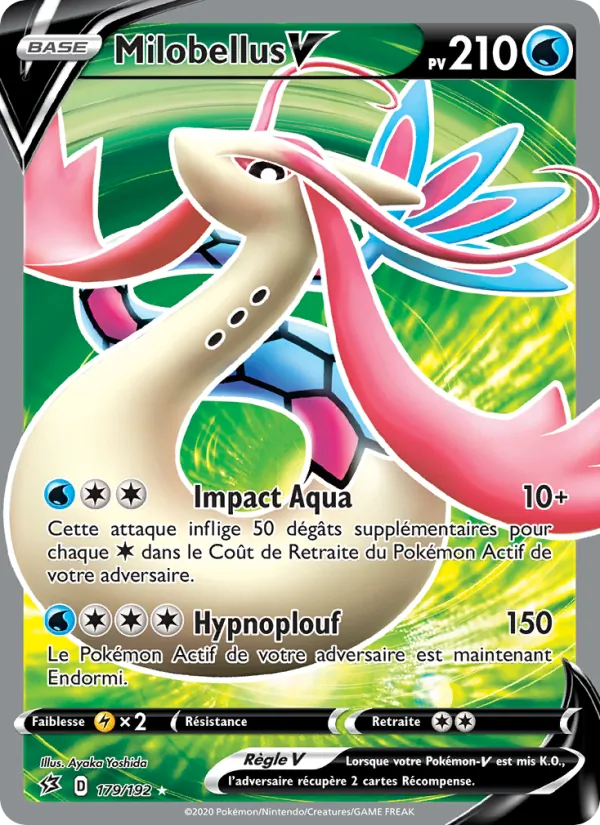 Carte Pokémon Milobellus V de l'extension Clash des Rebelles
