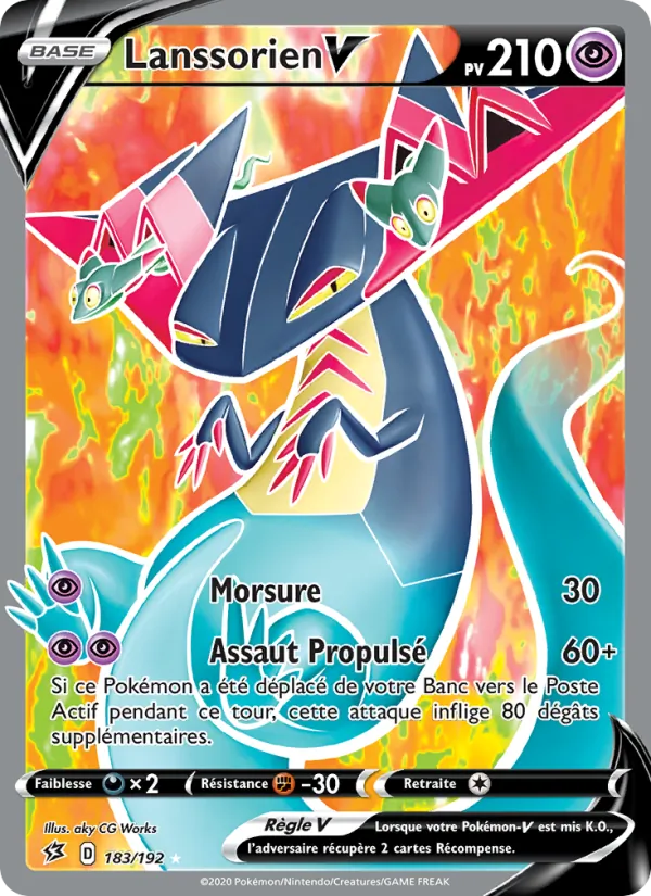Carte Pokémon Lanssorien V de l'extension Clash des Rebelles