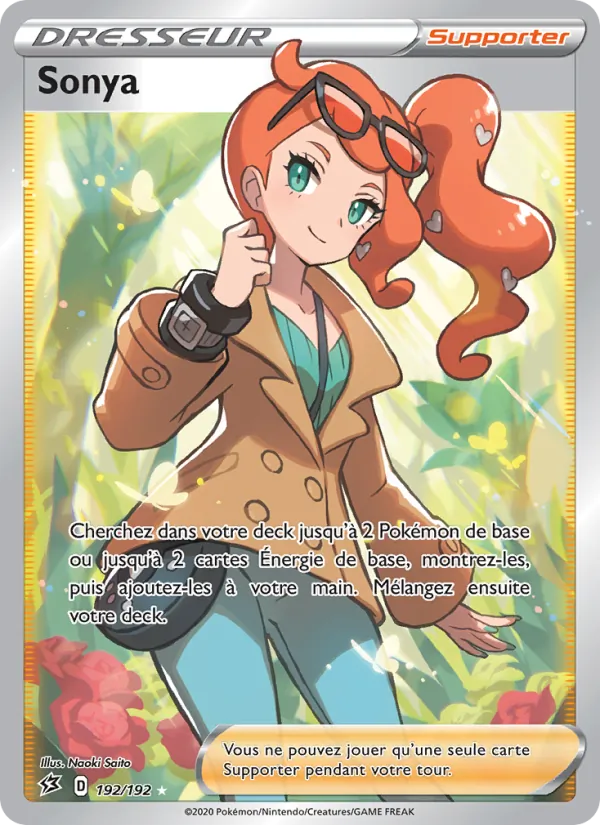 Carte Pokémon Sonya de l'extension Clash des Rebelles