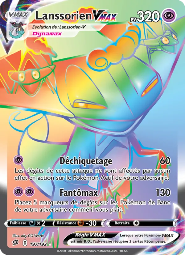Carte Pokémon Lanssorien VMAX de l'extension Clash des Rebelles