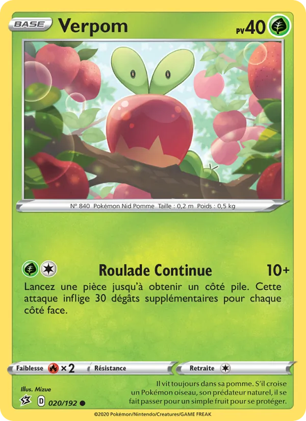 Carte Pokémon Verpom de l'extension Clash des Rebelles