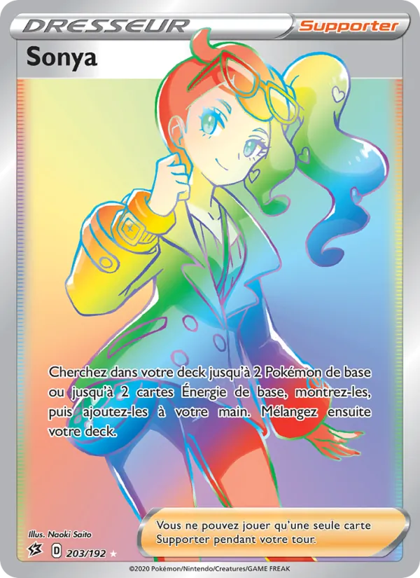 Carte Pokémon Sonya de l'extension Clash des Rebelles