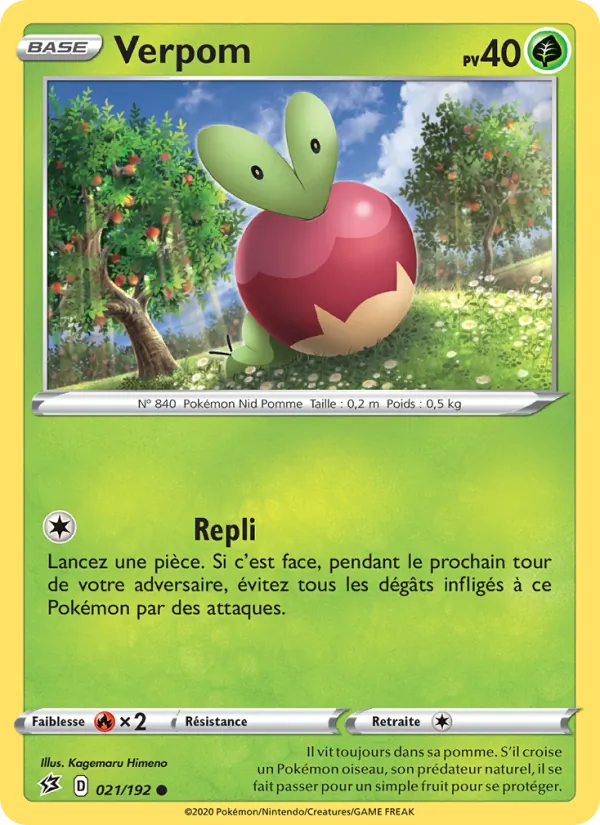 Carte Pokémon Verpom de l'extension Clash des Rebelles