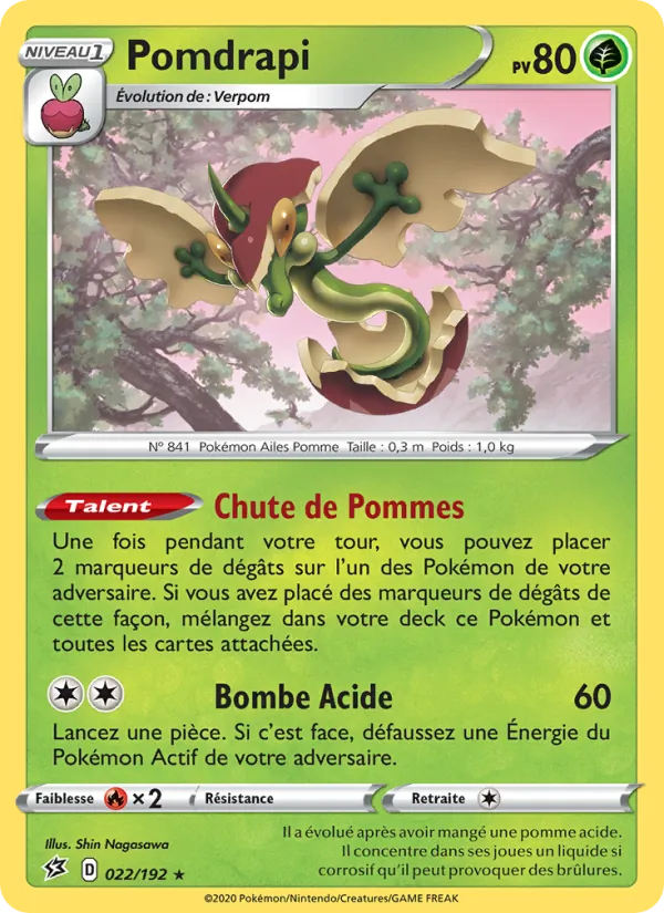 Carte Pokémon Pomdrapi de l'extension Clash des Rebelles