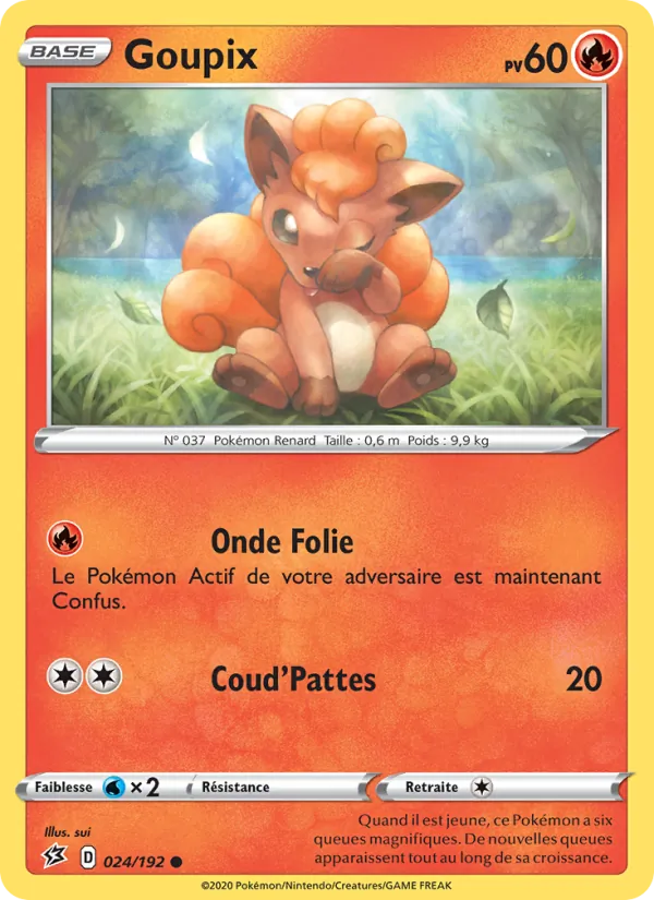 Carte Pokémon Goupix de l'extension Clash des Rebelles