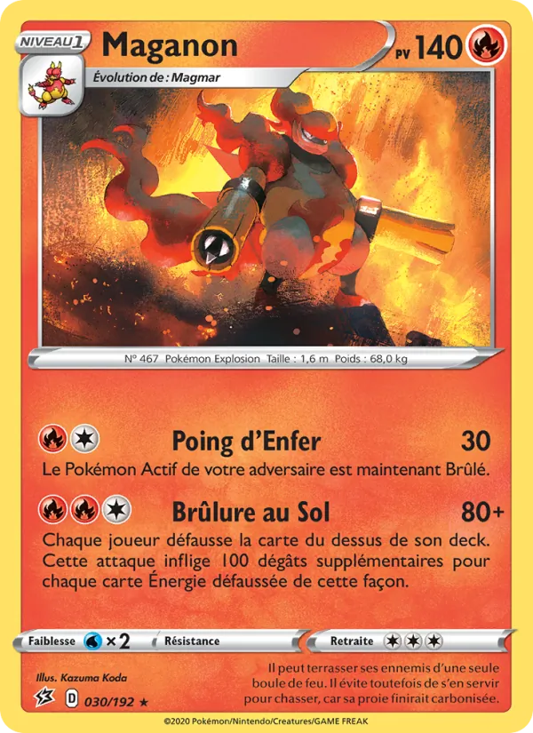 Carte Pokémon Maganon de l'extension Clash des Rebelles