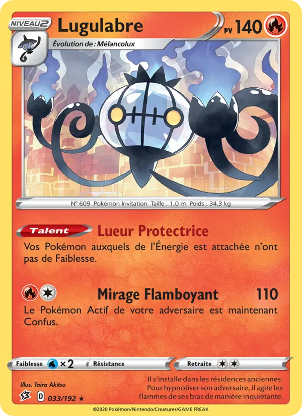 Carte Pokémon Lugulabre de l'extension Clash des Rebelles