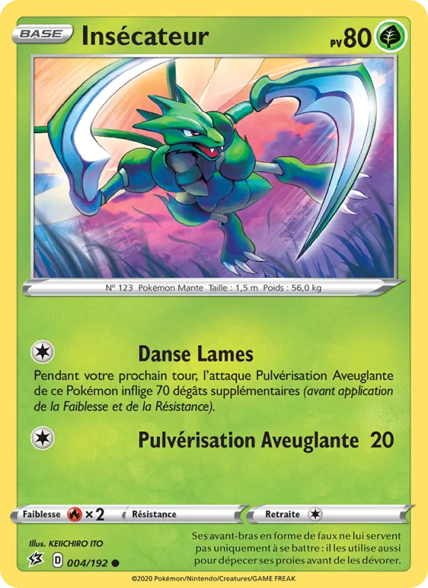Carte Pokémon Insécateur de l'extension Clash des Rebelles