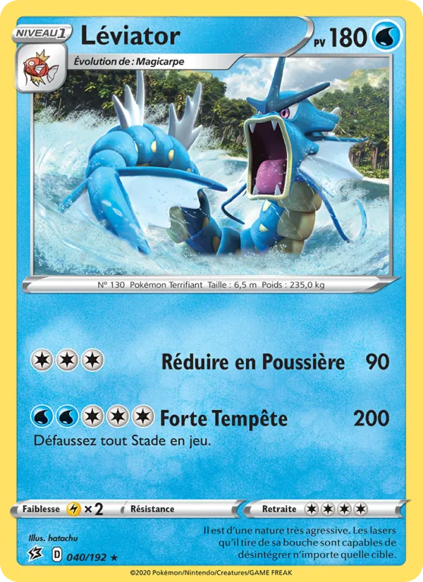 Carte Pokémon Léviator de l'extension Clash des Rebelles