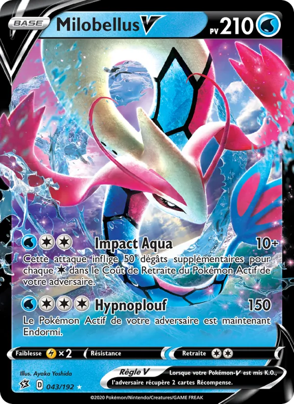 Carte Pokémon Milobellus V de l'extension Clash des Rebelles