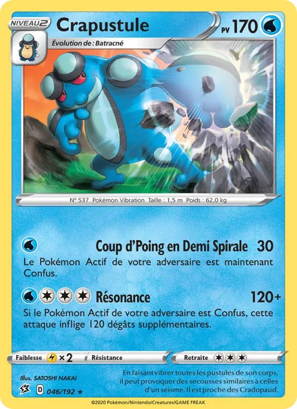 Carte Pokémon Crapustule de l'extension Clash des Rebelles