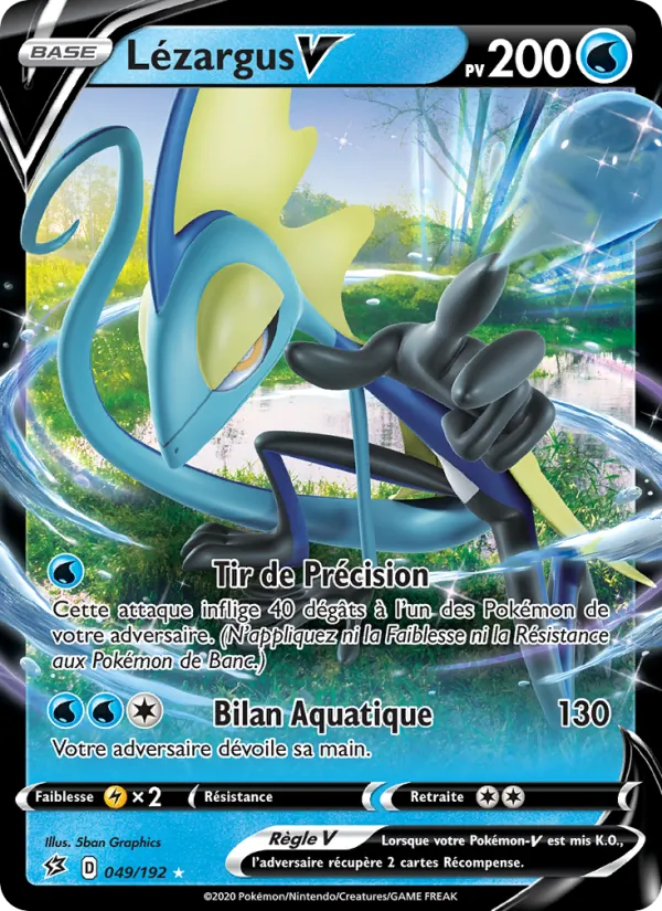 Carte Pokémon Lézargus V de l'extension Clash des Rebelles