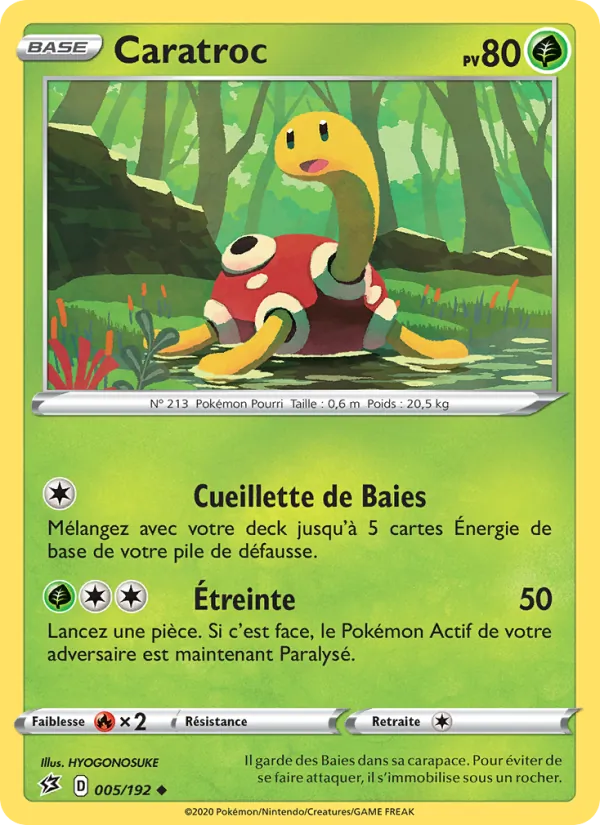 Carte Pokémon Caratroc de l'extension Clash des Rebelles