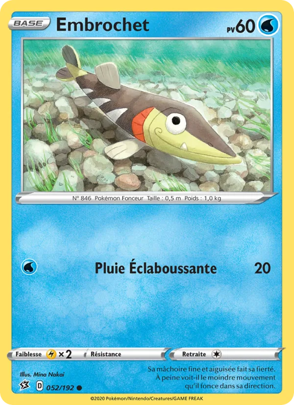 Carte Pokémon Embrochet de l'extension Clash des Rebelles