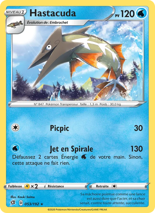 Carte Pokémon Hastacuda de l'extension Clash des Rebelles