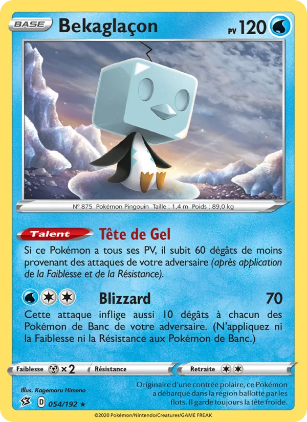Carte Pokémon Bekaglaçon de l'extension Clash des Rebelles