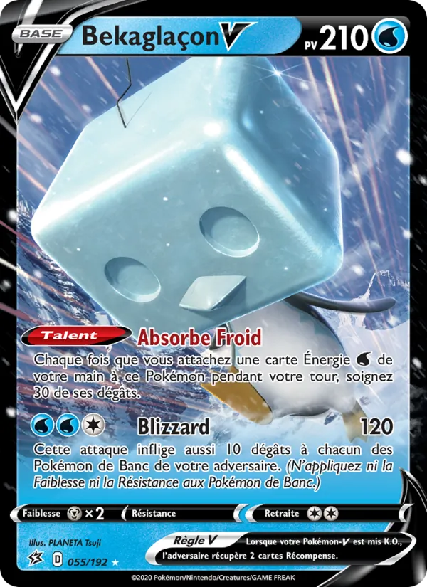 Carte Pokémon Bekaglaçon V de l'extension Clash des Rebelles