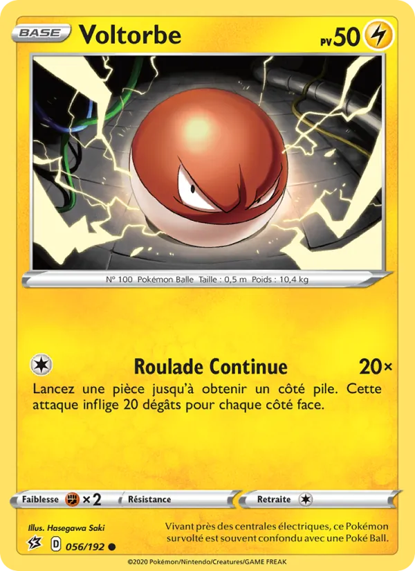 Carte Pokémon Voltorbe de l'extension Clash des Rebelles