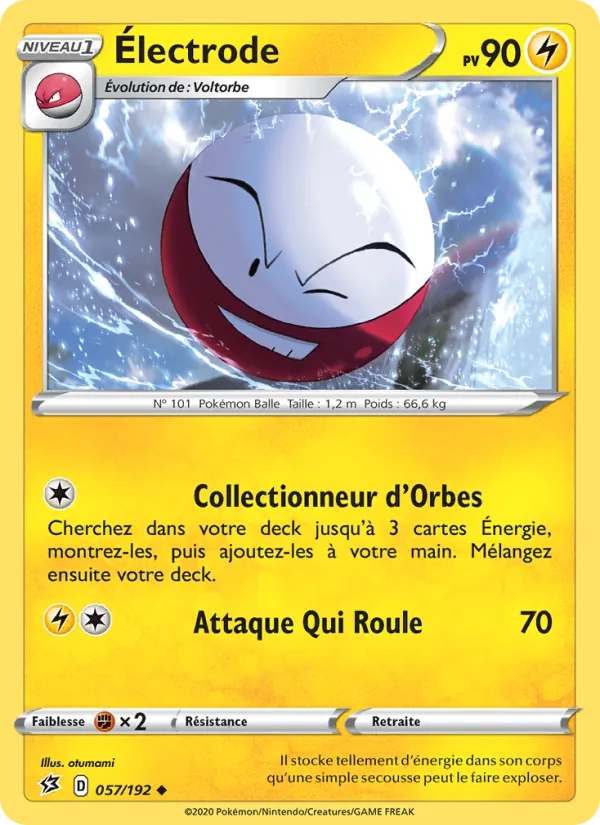 Carte Pokémon Électrode de l'extension Clash des Rebelles