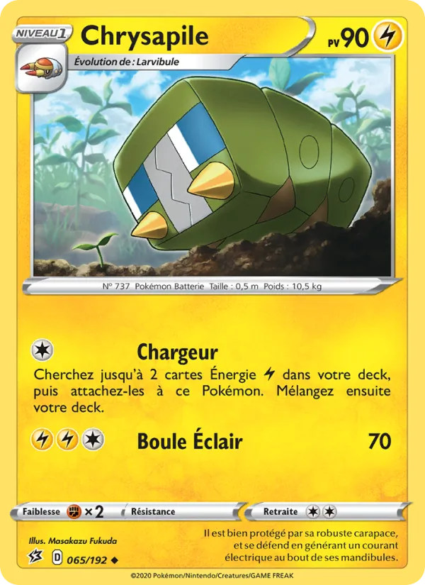 Carte Pokémon Chrysapile de l'extension Clash des Rebelles