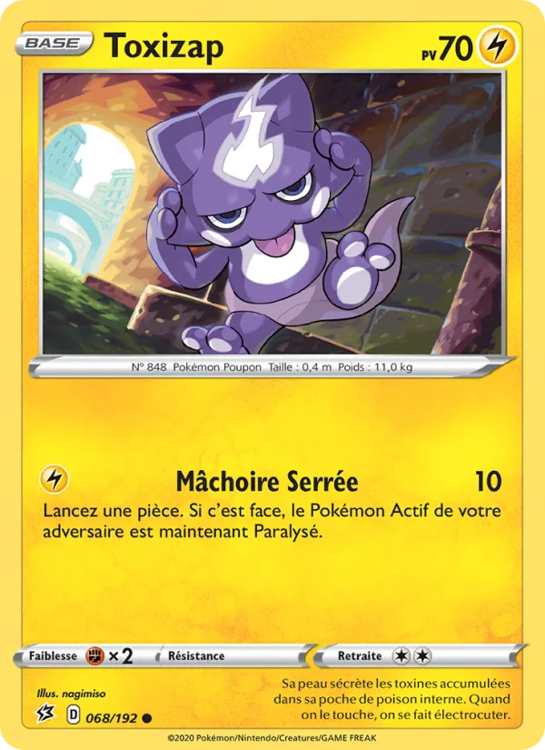 Carte Pokémon Toxizap de l'extension Clash des Rebelles