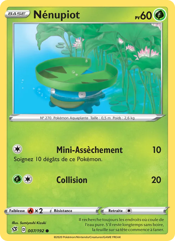 Carte Pokémon Nénupiot de l'extension Clash des Rebelles