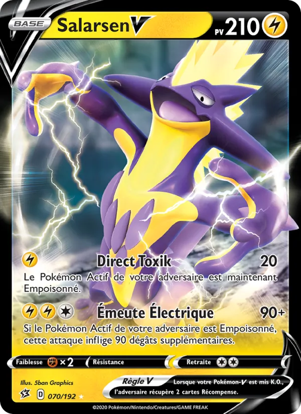 Carte Pokémon Salarsen V de l'extension Clash des Rebelles