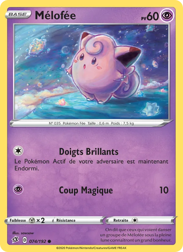 Carte Pokémon Mélofée de l'extension Clash des Rebelles