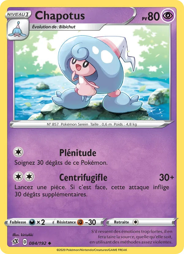 Carte Pokémon Chapotus de l'extension Clash des Rebelles