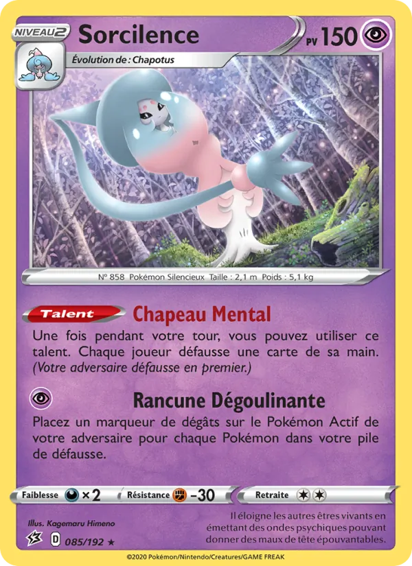 Carte Pokémon Sorcilence de l'extension Clash des Rebelles