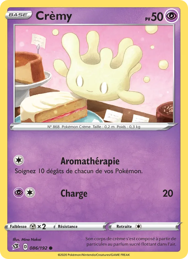 Carte Pokémon Crèmy de l'extension Clash des Rebelles