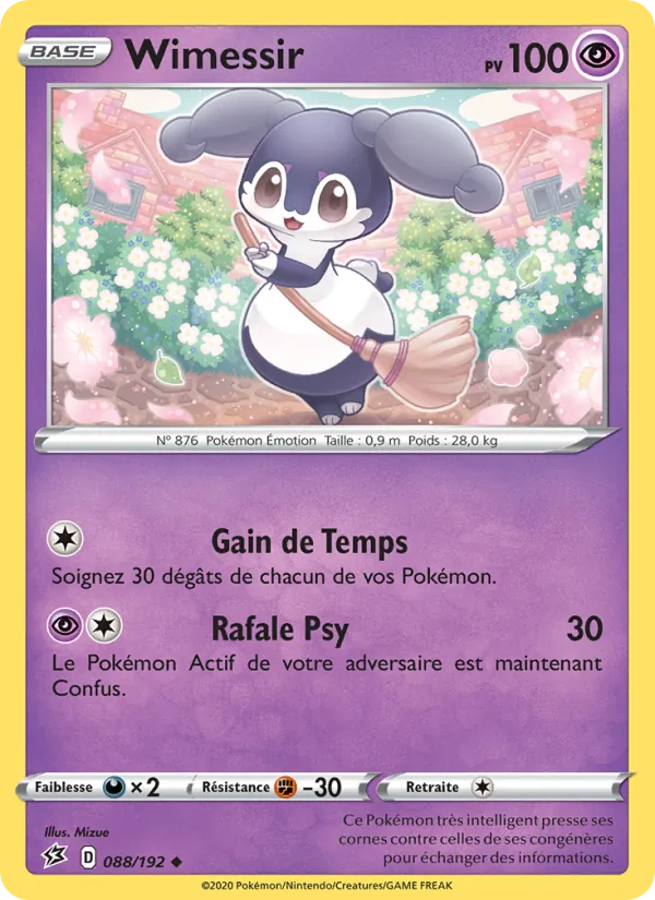 Carte Pokémon Wimessir de l'extension Clash des Rebelles