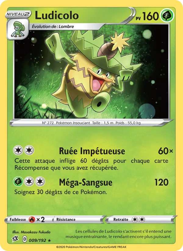 Carte Pokémon Ludicolo de l'extension Clash des Rebelles