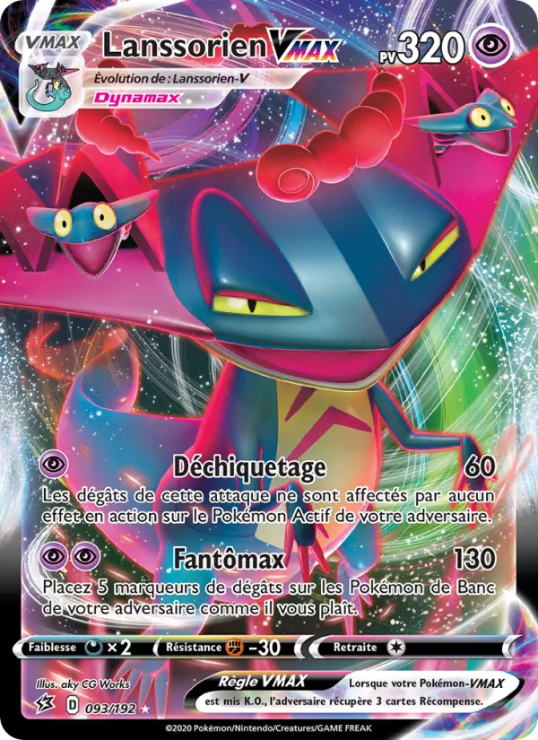 Carte Pokémon Lanssorien VMAX de l'extension Clash des Rebelles