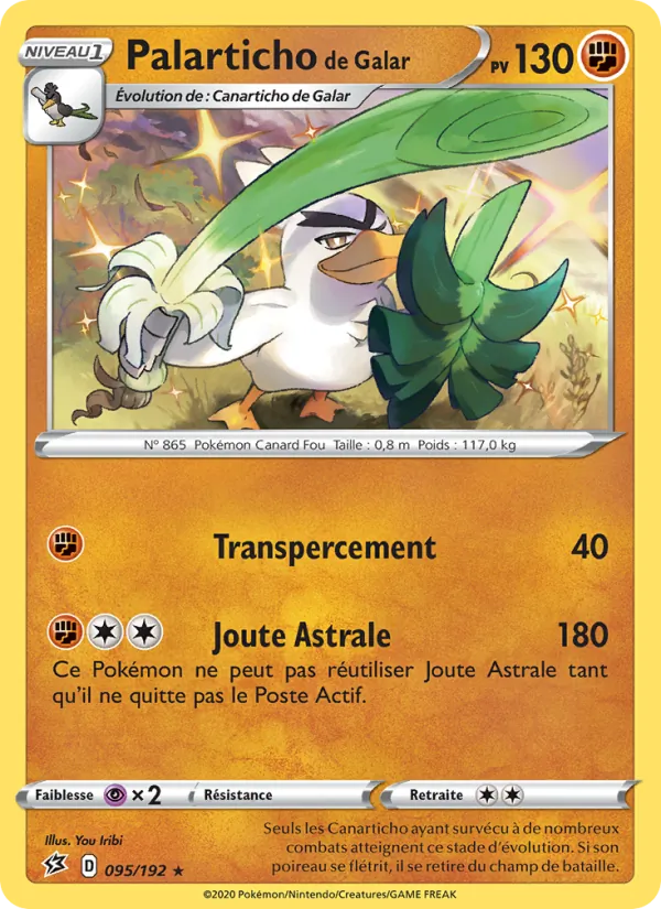 Carte Pokémon Palarticho de Galar de l'extension Clash des Rebelles