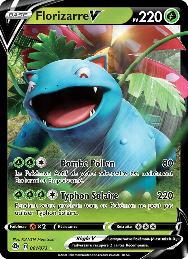 Carte Pokémon Florizarre V de l'extension La Voie du Maître