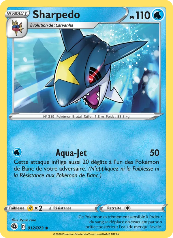 Carte Pokémon Sharpedo de l'extension La Voie du Maître