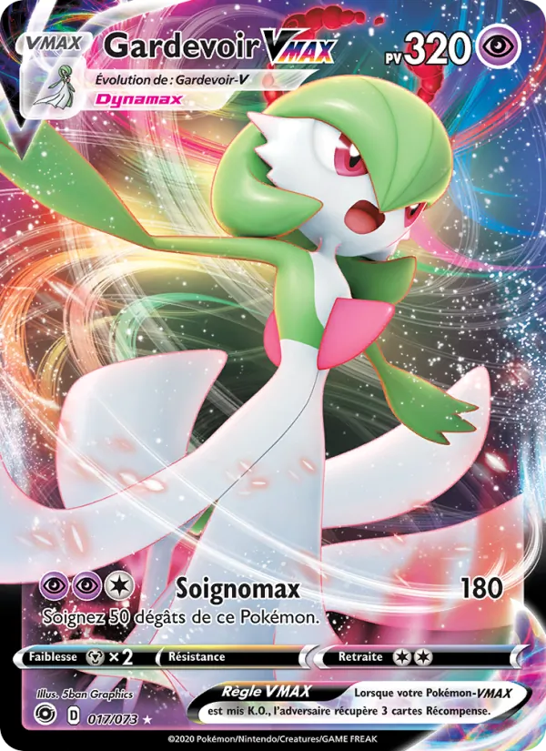 Carte Pokémon Gardevoir VMAX de l'extension La Voie du Maître