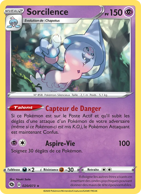 Carte Pokémon Sorcilence de l'extension La Voie du Maître