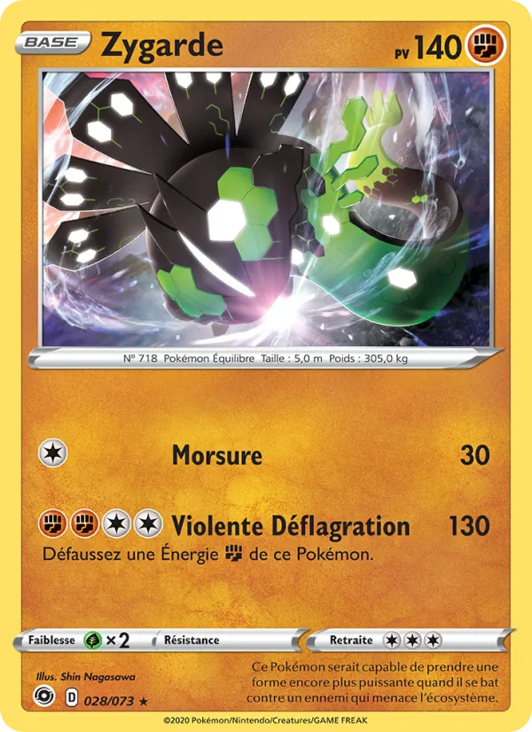 Carte Pokémon Zygarde de l'extension La Voie du Maître