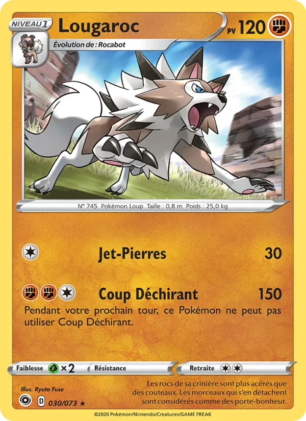 Carte Pokémon Lougaroc de l'extension La Voie du Maître
