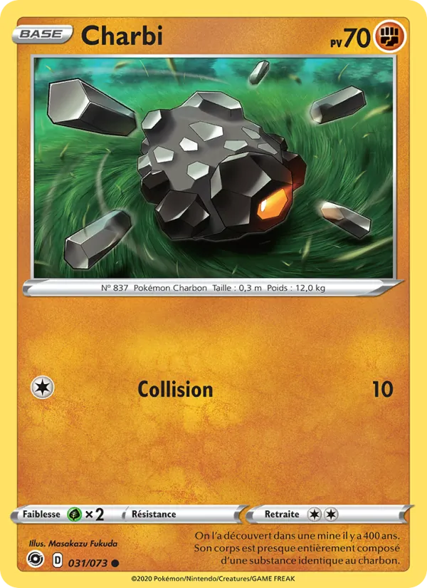 Carte Pokémon Charbi de l'extension La Voie du Maître