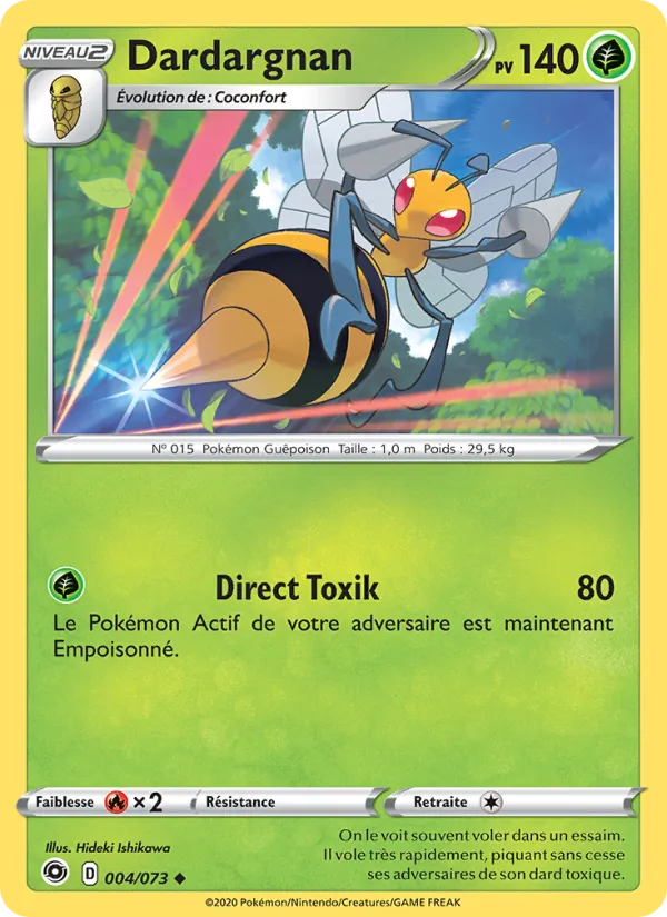 Carte Pokémon Dardargnan de l'extension La Voie du Maître